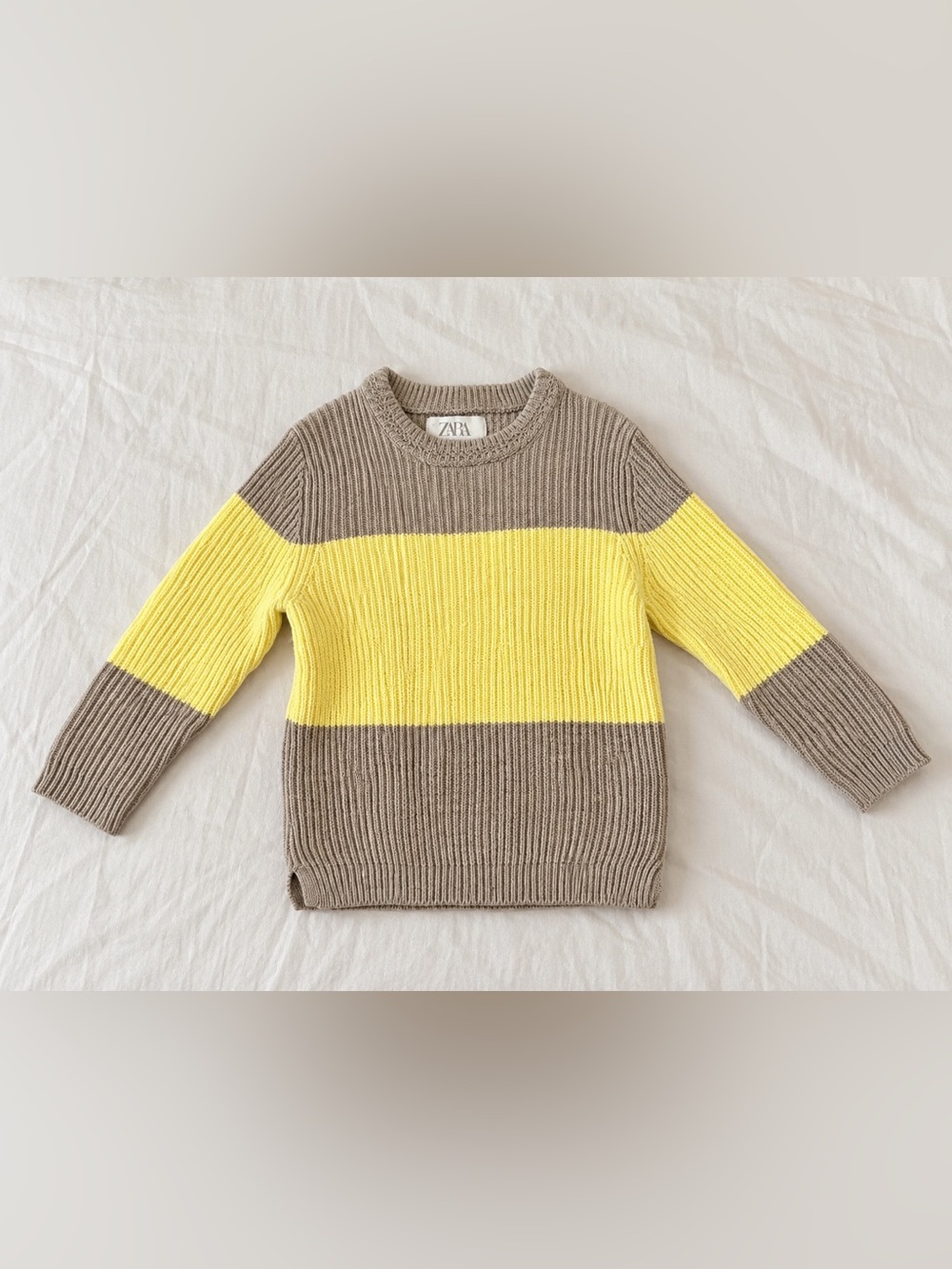 NWOT ZARA 5T Colorblock Ribbed Chunky Knit Sweater